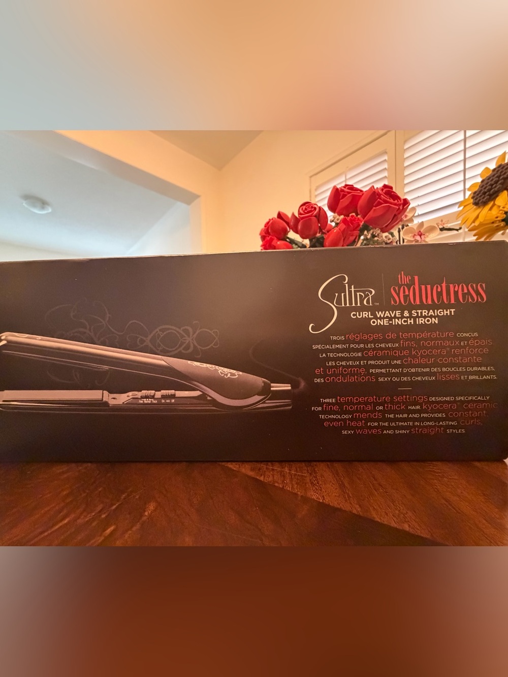 Sultra The Seductress One-Inch Curl Wave & Straight Iron in Black